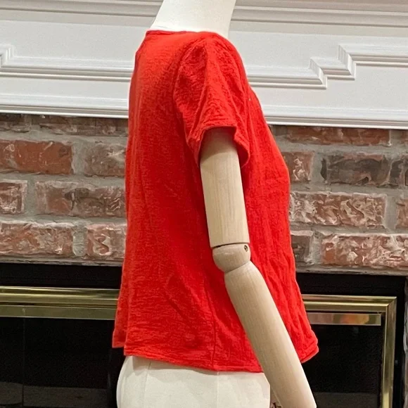 Madewell bright red wrap v neck tie top / XS / NWOT - Picture 4 of 12